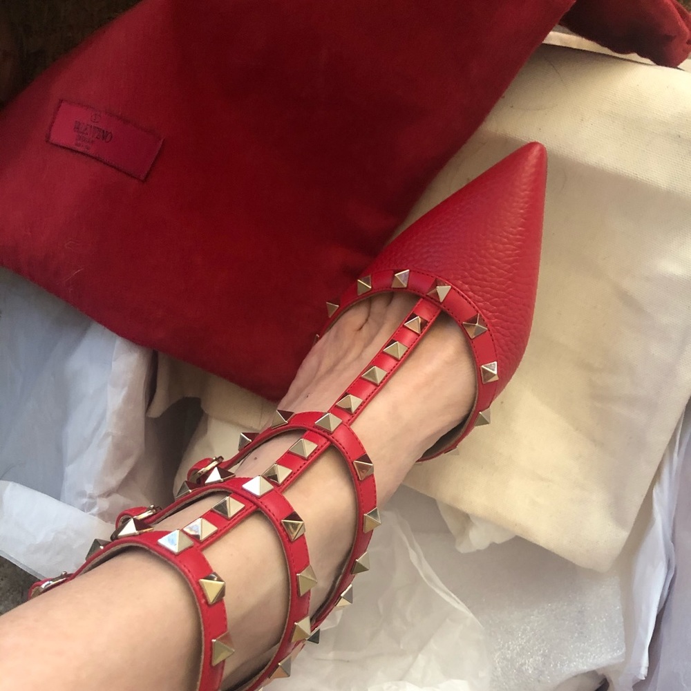 Valentino Red Rockstud Heels